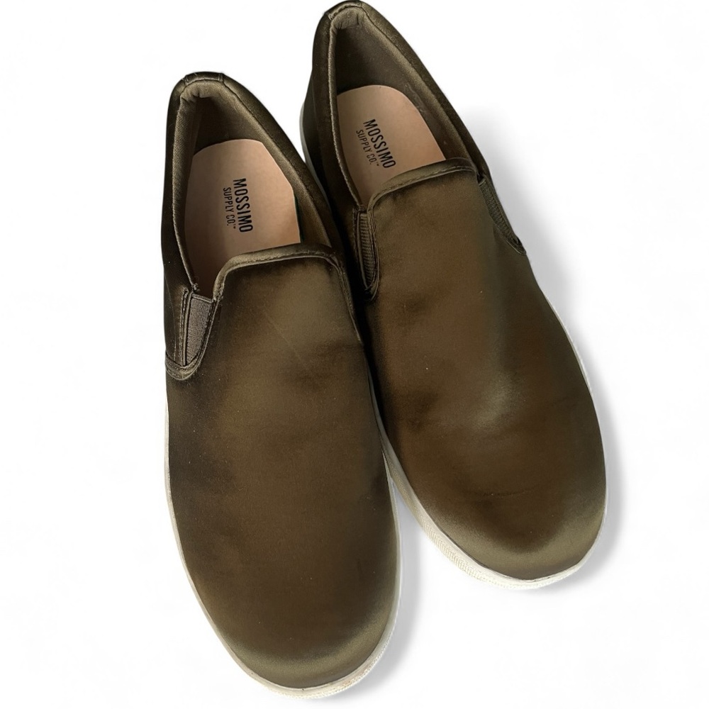 Mossimo Supply Co. Khaki Army Green Slip-On Sneakers